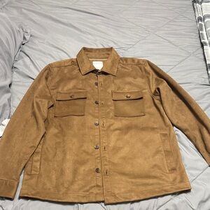 Ike Behar Tan Shirt Jacket
